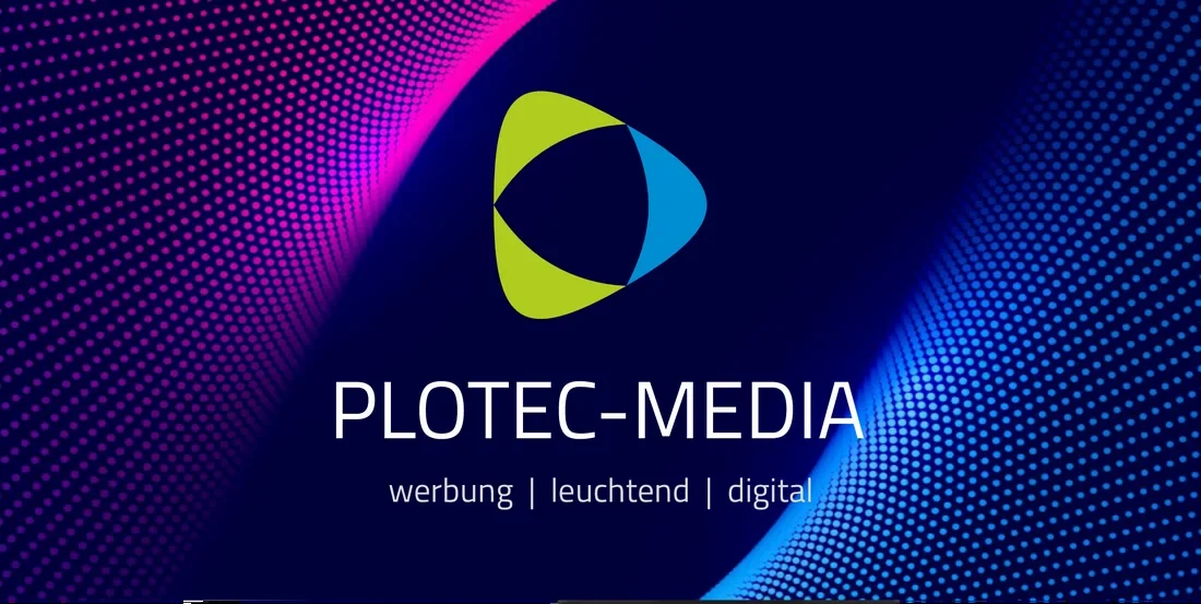 Freistehende LED-Wall 4 × 2 Meter mit Plotec-Media-Motiv